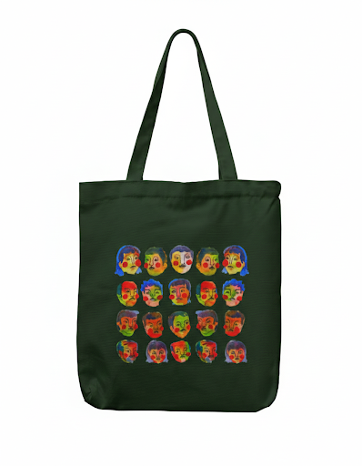 Faces - Tote Bag with Zipper