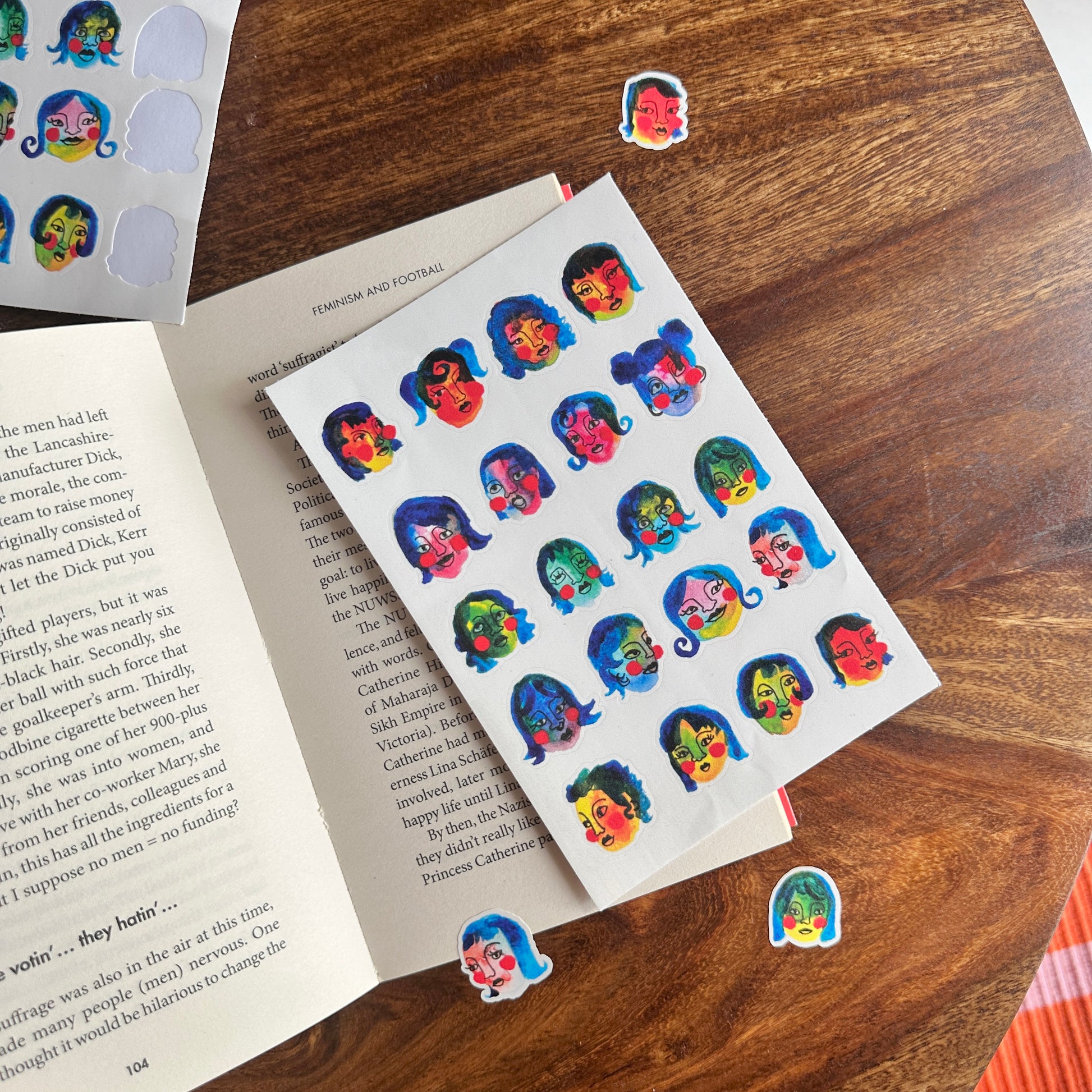 Tiny Faces sticker sheet