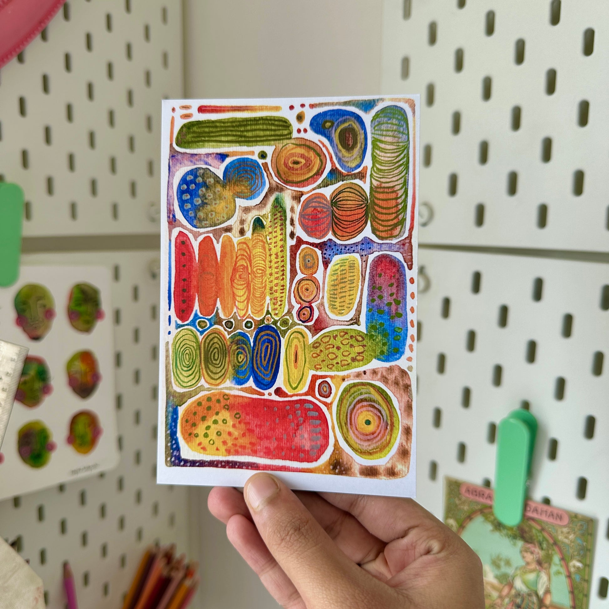 Patterned Postcard - art print