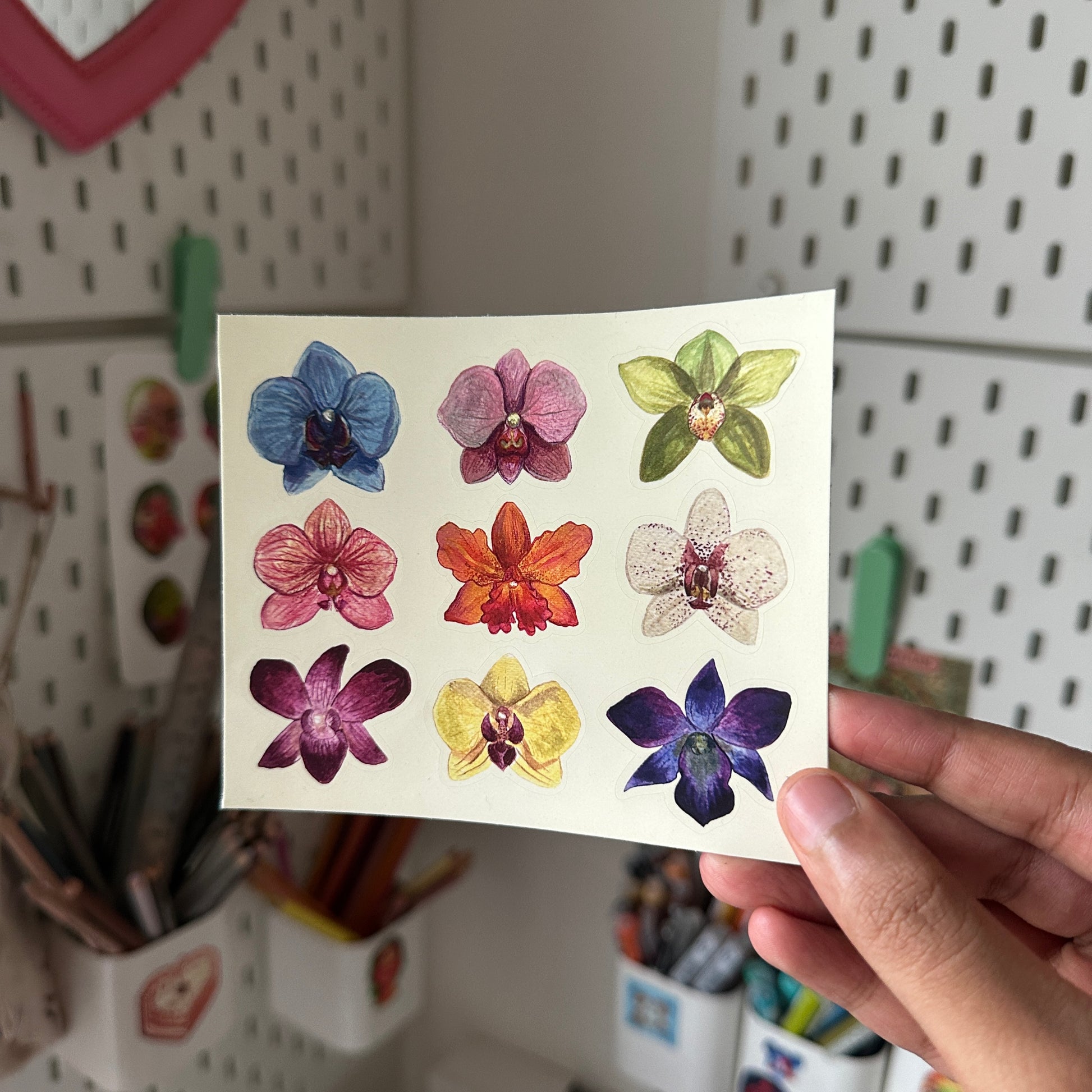 Orchids sticker sheet