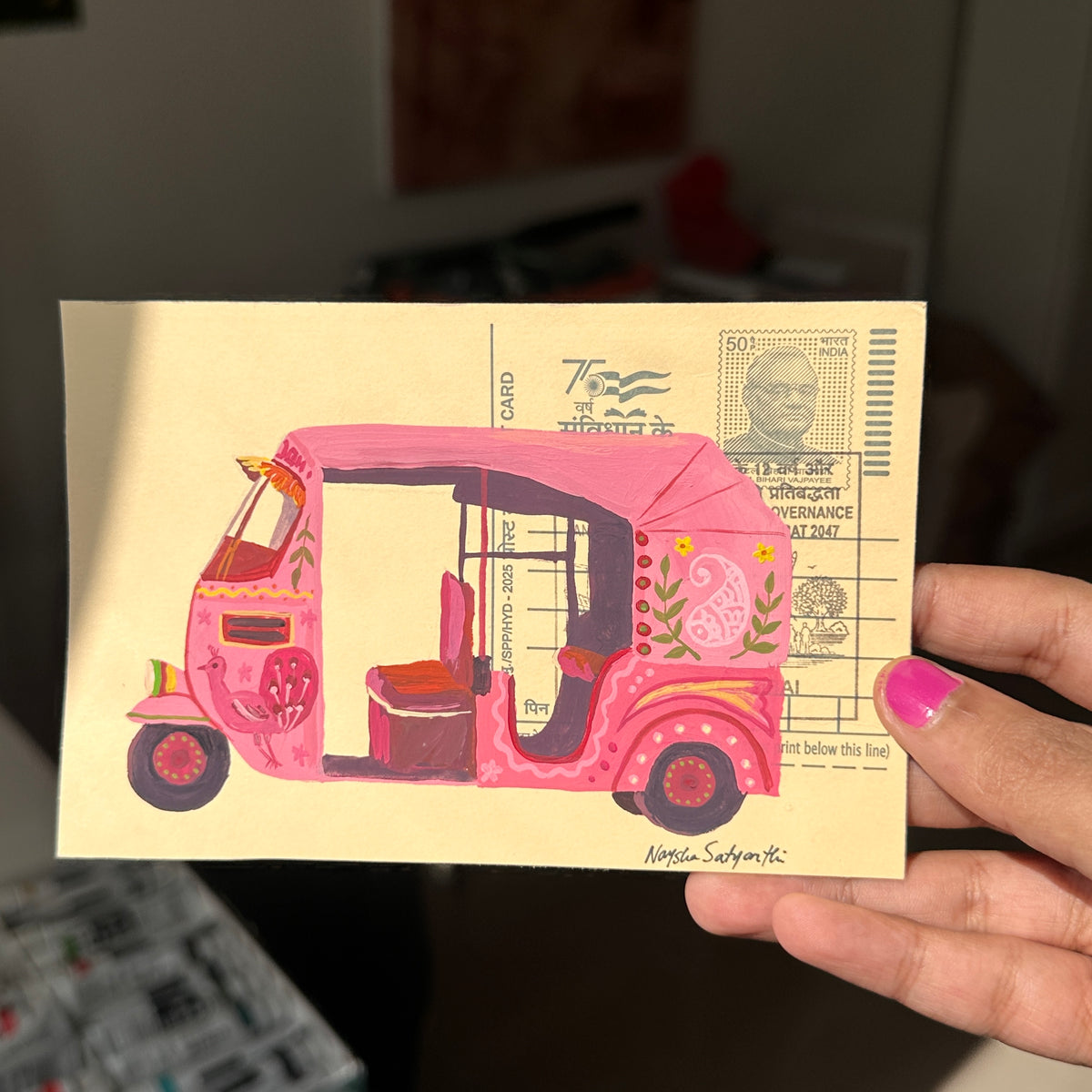 Pink Auto - original painting