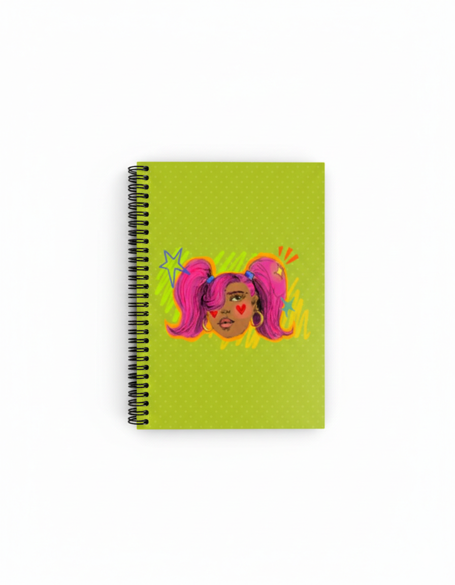 Green Gal - Spiral Notebook (Ruled)