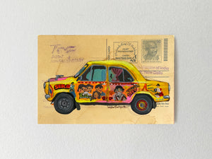 The filmy yellow taxi - Original painting