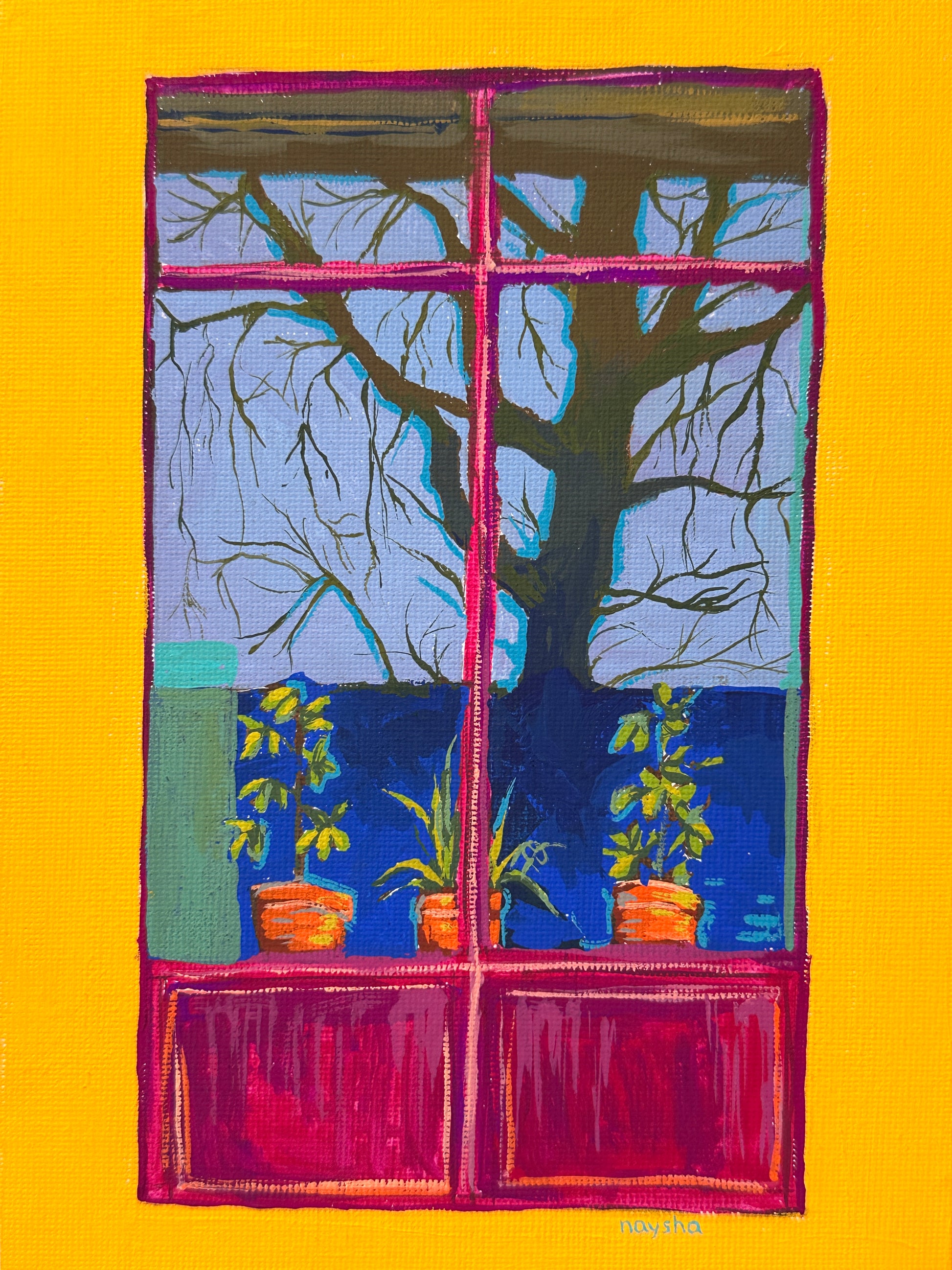 Yellow window - original painting