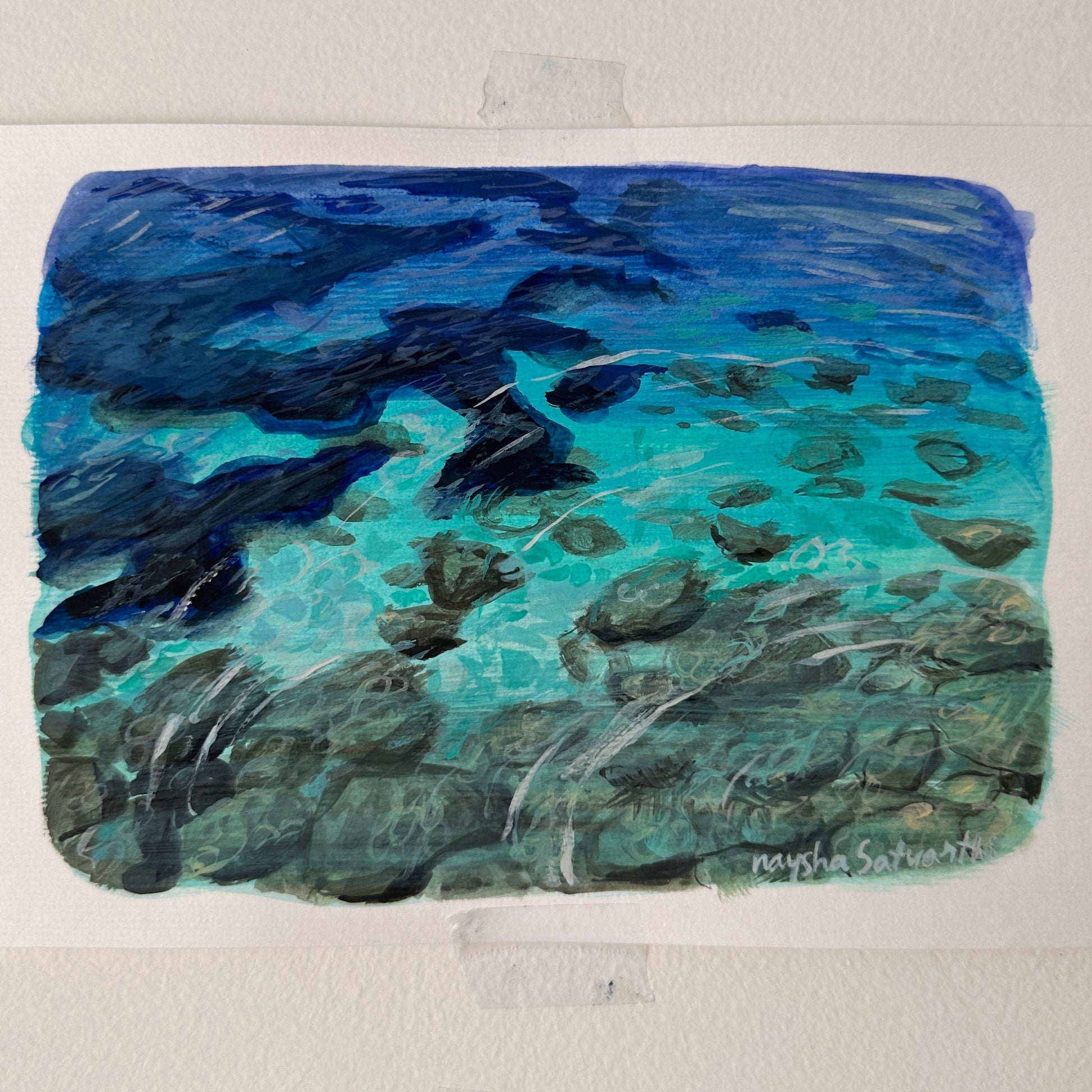 Water - A5 original painting