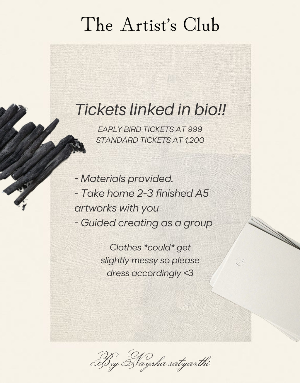 Charcoal Live Sketching (physical event)