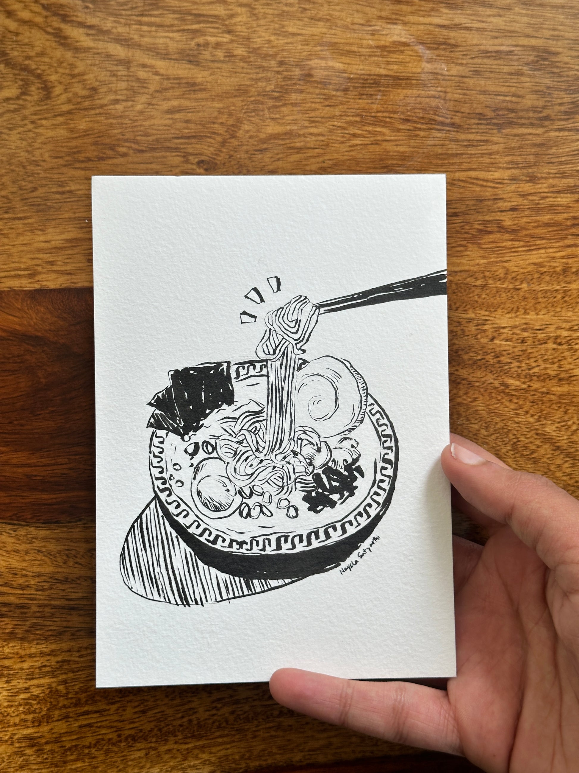 Ink Ramen Illustration - Original Art