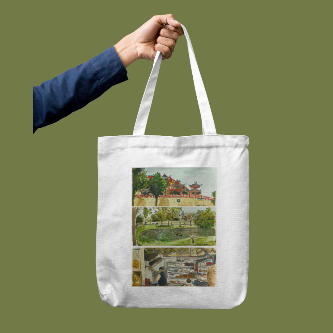Travel Tote bag with zipper